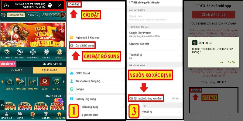 Quy trình đơn giản để tải app Loto188 trên Android